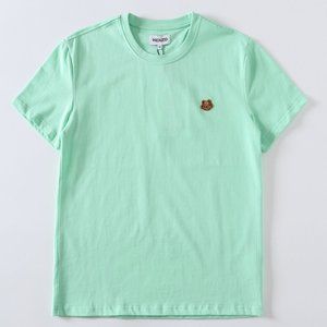 KENZO spring and summer new tiger head embroidery logo short-sleeved T-shirt